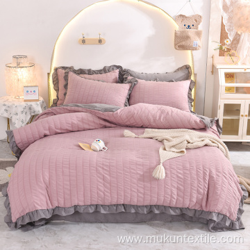 100% cotton Bridal seersucker bedding set